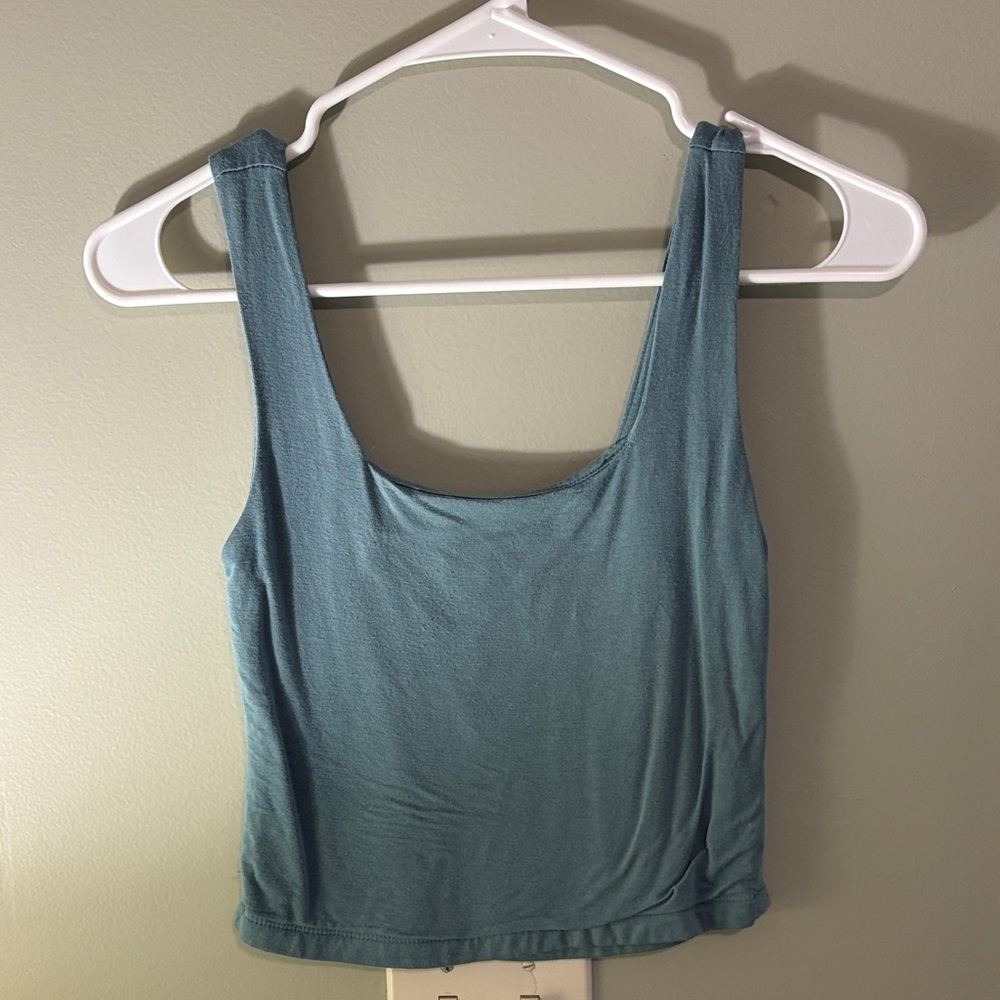 Women's Blue Crop Tank Top